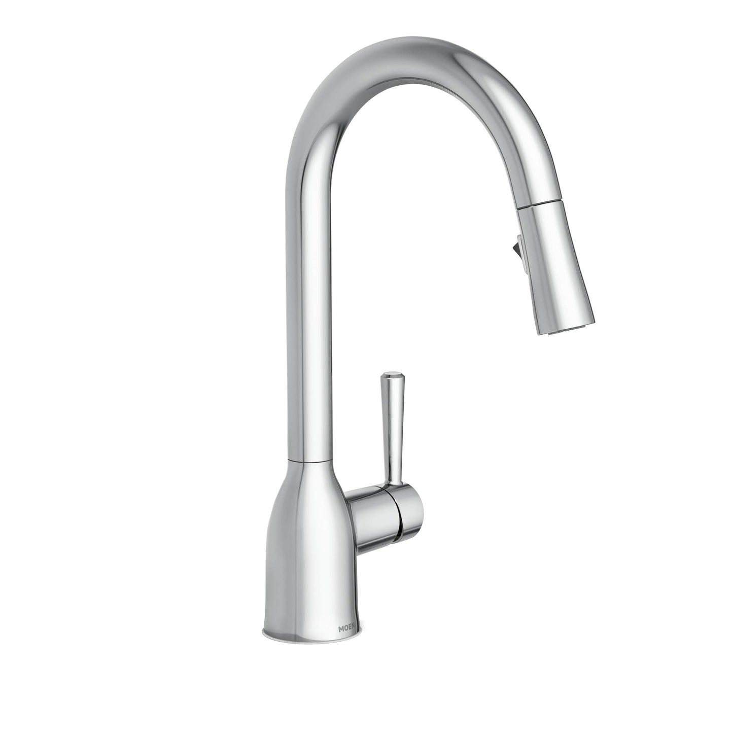 Moen Adler Spot Resist Stainless One-Handle High Arc Kitchen Sink Faucet with Power Clean, Kitchen Faucet with Pull Down Sprayer, 87233SRS
