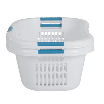 Rubbermaid Laundry Basket, XL Hip-Hugger Basket, 2.1-Bushel, White, Laundry, Storage/Bathroom/Bedroom/Home Closet