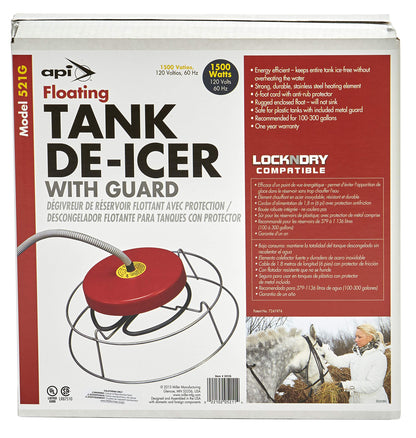 API® Floating Water Tank De-Icer | Stock Tank Floating De-Icer with Guard | 1500 Watt